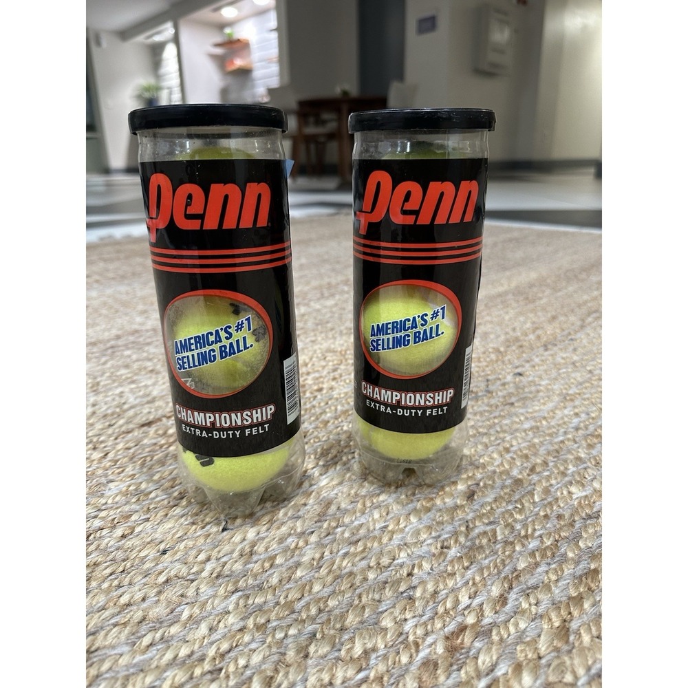 Two Pack Penn Extra-Duty Felt Championship Tennis Ball Can Of 3 Extra-Duty Felt